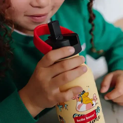Hello Hossy Kinder Trinkflasche Einhörner Gelbe 350ml