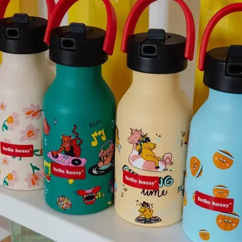 Hello Hossy Kinder Trinkflasche Einhörner Gelbe 350ml