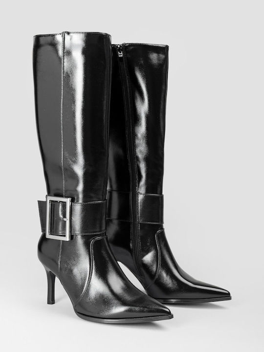 Damenstiefel mit Hochabsatz Schwarz