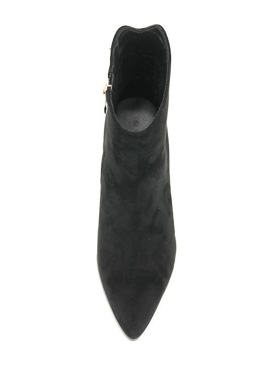 Tamesa Suede Women's Ankle Boots with High Heel Black