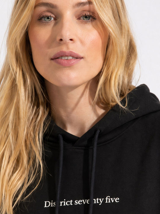 Women's Sweatshirt Hooded Black