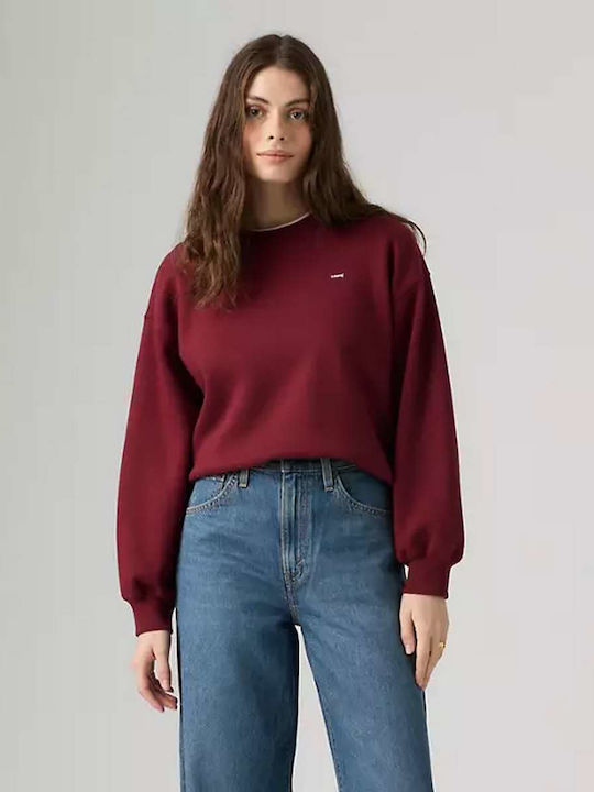 Everyday Lang Damen Sweatshirt Warm Burgundisch - Rote Burgunder