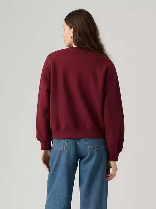 Everyday Lang Damen Sweatshirt Warm Burgundisch - Rote Burgunder