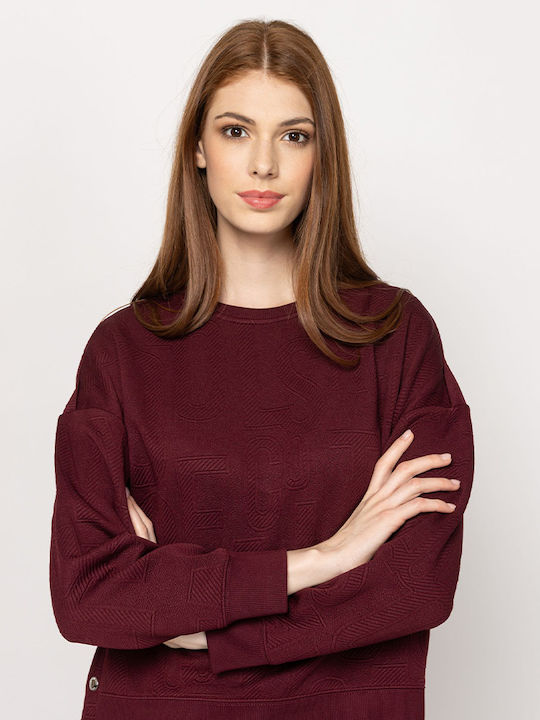 Damen Sweatshirt Burgundisch
