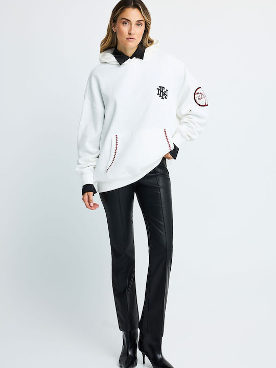Women's Hooded Sweatshirt White FBL014-116-06-Snow White