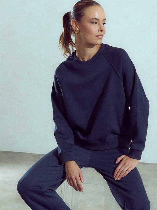 Celestino Women's Sweatshirt Round Neck Dark Blue