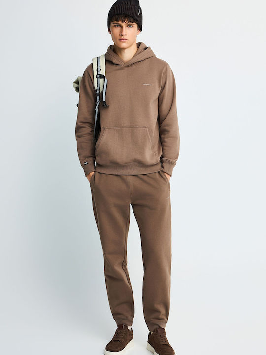 Funky Buddha Hooded Sweatshirt Brown