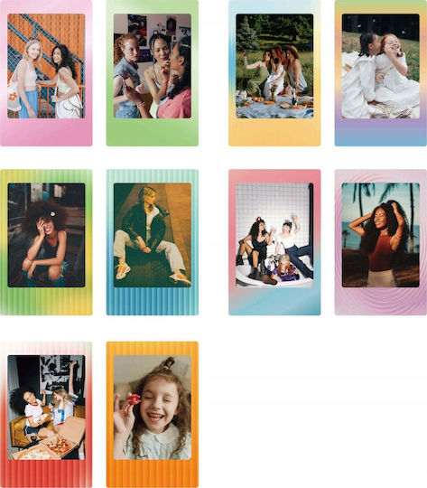 Loveinstant Photo Frame Stickers Fuji Instax Mini 99 12 11 40 Evo Liplay Link Set 10 Pieces Gradient