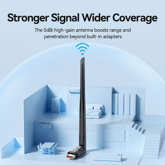 Vention KDWB0 USB Network Adapter with Wireless Wi-Fi Connection