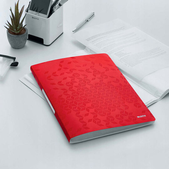 Leitz Display Book with 80 Sleeves for A4 Paper Red 40 Pieces