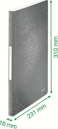 Leitz Display Book with 80 Sleeves for A4 Paper Red 40 Pieces