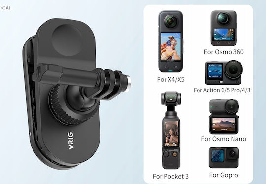GoPro Backpack Action Cameras Mount for Insta360 / DJI / SJCam / GoPro