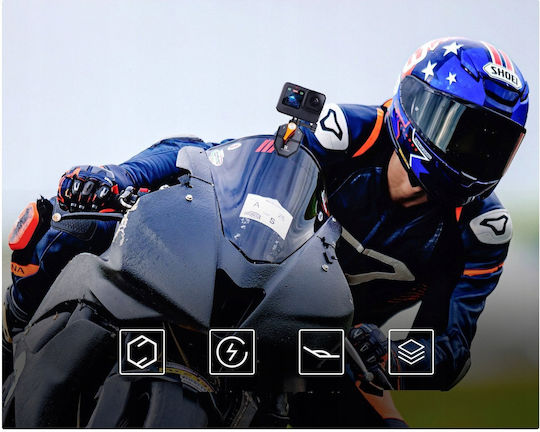 Kf Kf31.169 Action-Kamera-Stützbasis Glas-Protector Motorrad Oder Scooter Gopro 1/4