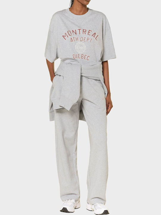Women's Oversized T-shirt Light Grey Melange
