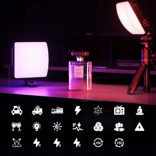Ulanzi Video Licht 20W RGB LED 1800-9000K Für Telefon Kamera Videokamera