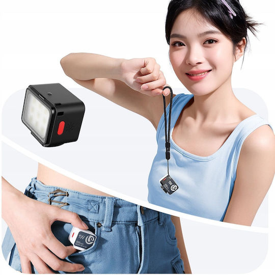 Magnetischer Led-Blitz + Iso-Phone Kamera Videokamera Halterung 1w 500mah Dg01 Weiß