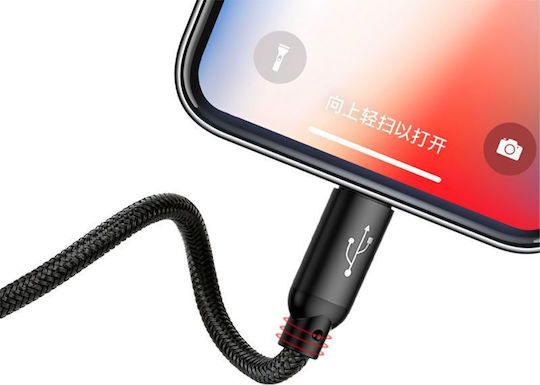 Baseus USB към Type-C / Lightning / micro USB Кабел 3.5A Син 0.3m CAMLT-ASY01