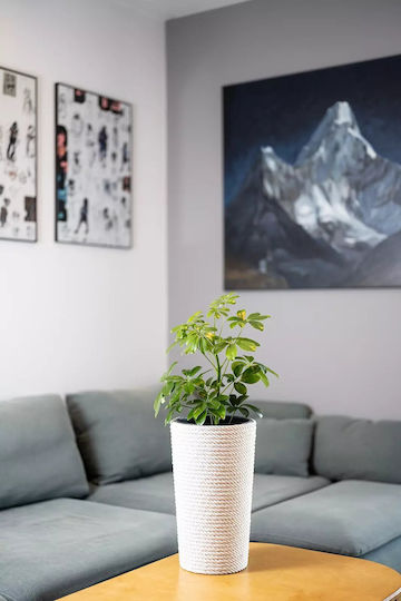 Adoni Kunststoff-Blumentopf Weiß 22x36cm