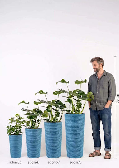 Adoni Bamboo Blue Flower Pot 32x57cm