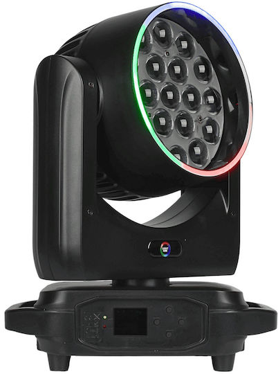 Light4me Sky Wash 19x15w RGBW Роботска Глава Сценично Фото Осветление Пръстен Ефект 19x15w RGBW LED + 60x0.3w RGB SMD LED Omega Монтажна Скоба