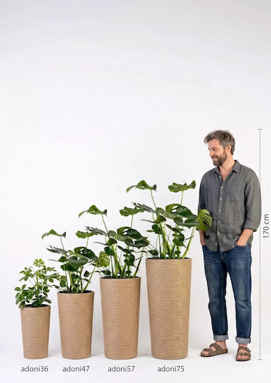 Adoni Plastic Flower Pot Natural 57x32x57cm