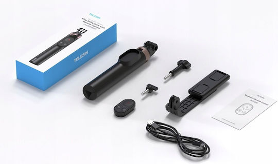 Tripod Selfie Stick Telesin + Remote Control 80m GoPro 13 12 11 10 9 Max Max2 2 S1-css-08 Sb11636