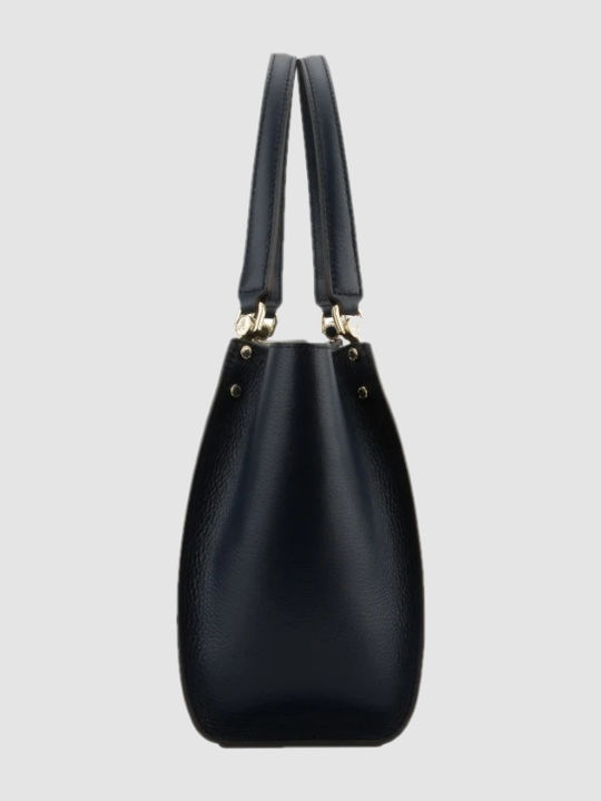 Leder Damen Tote Tasche Blau