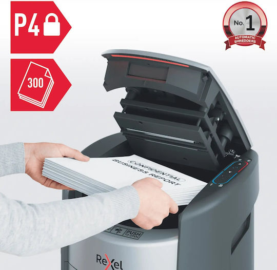 Rexel Distrugător Documente Autofeed+ 300x 300 Foi cu Recipient 25lt