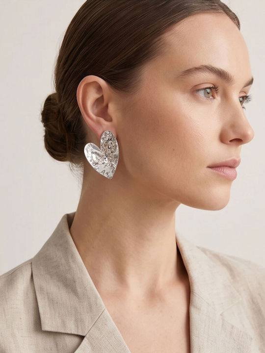 Touch Earrings Made Of Steel 14 907 Silver