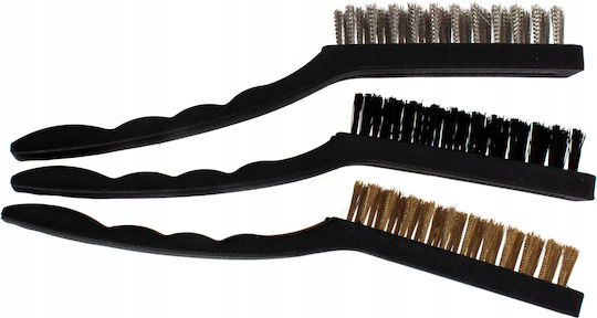 Set Technische Drahtbürsten Stahl Messing Nylon Bürste 3 Stück