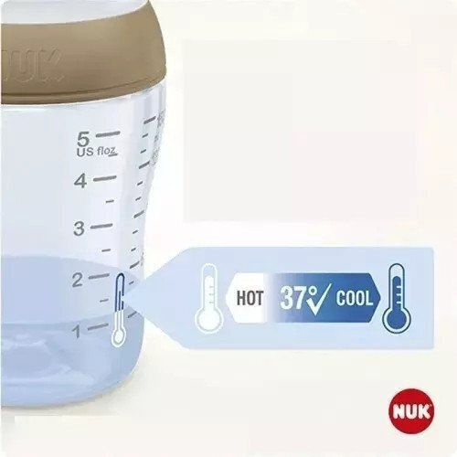 Nuk Set Plastic Baby Bottles Anti-colic with Silicone Teat for 0+ Months Blue 150ml