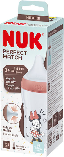 Nuk Plastic Baby Bottle Anti-colic with Silicone Teat for 3+ Months Red 260ml