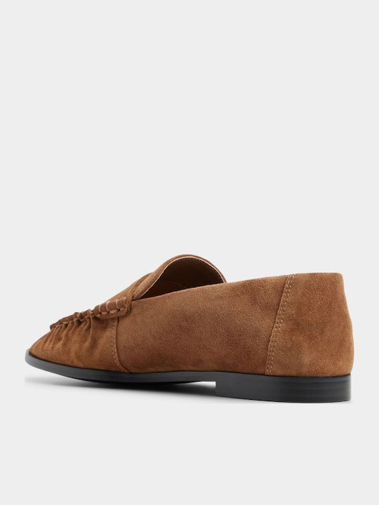 Leather Women's Moccasins In Brown Colour