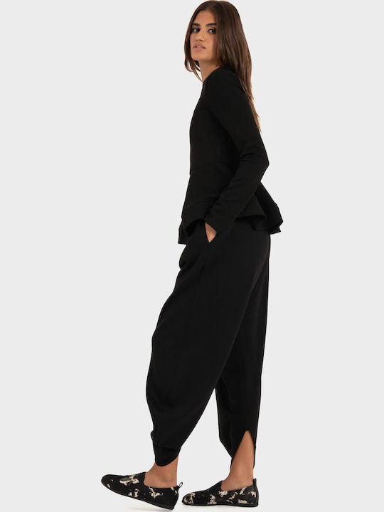 Damen Stoffhose Schwarz
