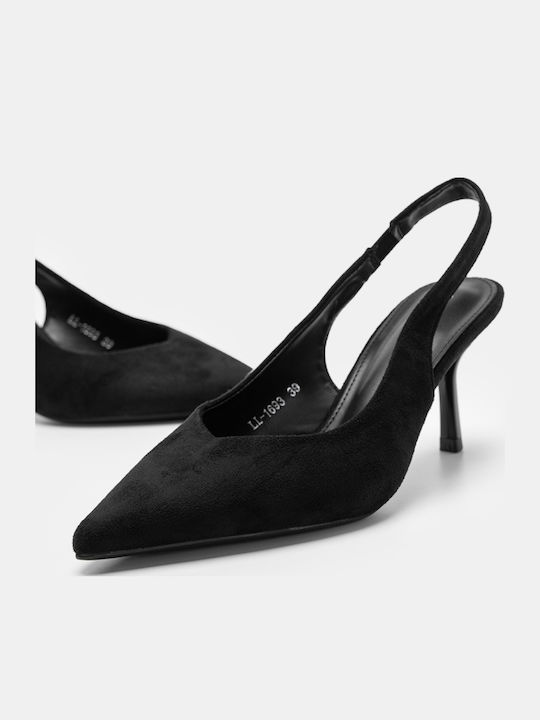 Suede Γόβες Μαύρες