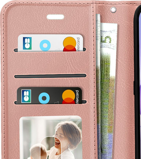 Mayaxess Wallet Case Honor 600 Smart Video Stand Wrist Strap Rose Gold