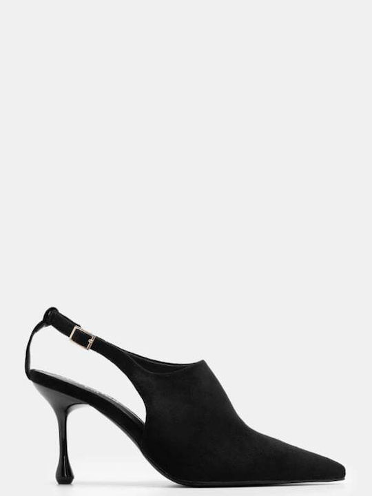 Suede Γόβες Μαύρες