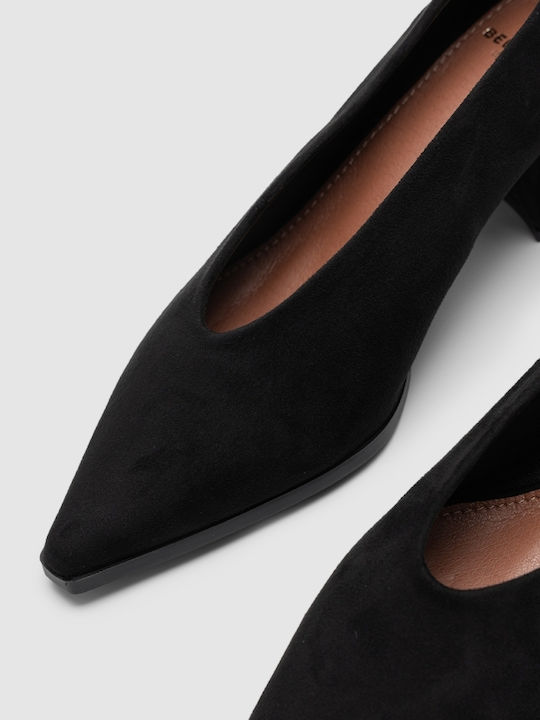 Suede Γόβες Μαύρες