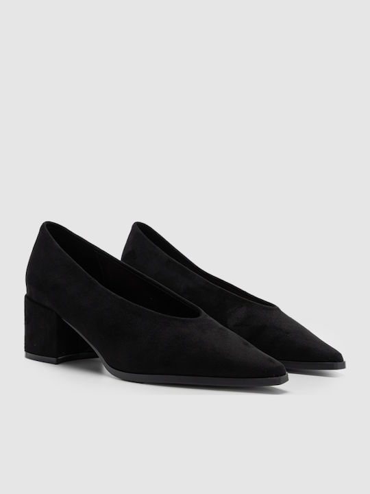 Suede Γόβες Μαύρες