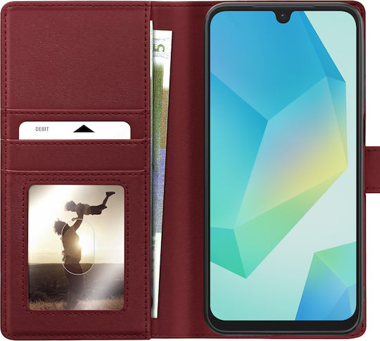 Mayaxess Rfid Blocking Wallet Case Samsung Galaxy A16 Detachable Cover Red
