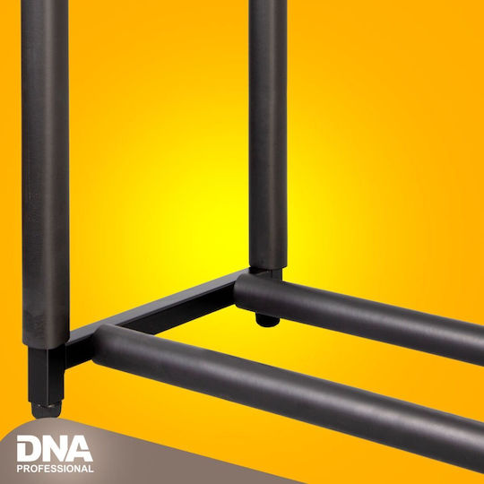 Dna Gbox Стойка За Китари До 5 Китари Под На Земята Черна Стоманена Аксесоарна Рафт С 3 Разделителя 2 Странични Държачи Гравитационно Активиран Заключващ Лост 120 См До 60 Кг Комплект