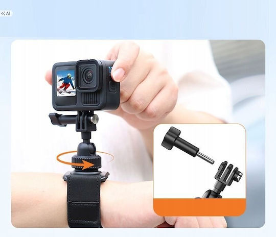 Wrist Mount Vrig GoPro DJI SJCam Insta360 Xiaomi 360 Degree Rotation AC-74 A0273 SB12052