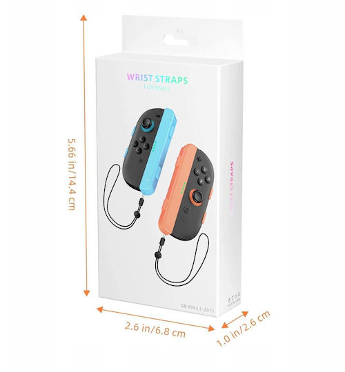Jys 2x Vertikale Griffe Joy-con + Armband Nintendo Switch 2 Schwarz Sb11088