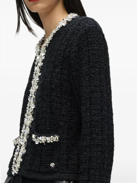 Damen Strickjacke Gestrickte Schwarze