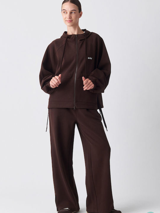 Attrattivo Damen Sportliche Strickjacke Braun