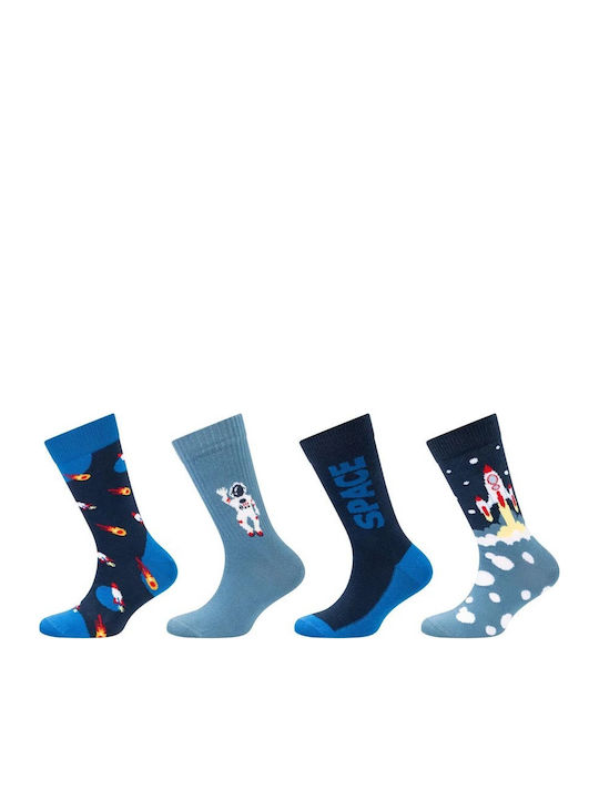 Camano Kids' Sport Socks Blue Light Blue 4 Pairs