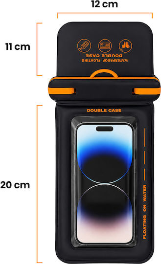Avizar Ipx8 Waterproof Floating Case Smartphones Up To 7.5 Inches Black