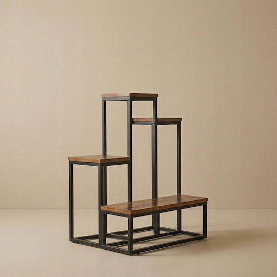 Edaxo Поставка за саксия Дървена Медна 51x34x67см