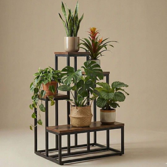 Edaxo Поставка за саксия Дървена Медна 51x34x67см