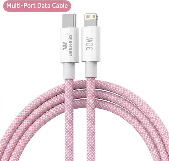 Leewello Lw-218 USB-C zu Lightning Kabel 30W Rosa 1m (783208)